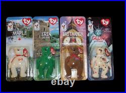 TY BEANIE BABIES MCDONALDS INTERNATIONAL BEARS SET OF 4 New in box! Errors RARE