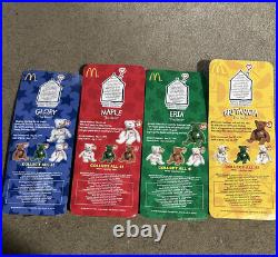 TY BEANIE BABIES MCDONALDS INTERNATIONAL BEARS SET OF 4 New in box! Errors RARE