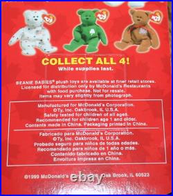 TY BEANIE BABIES MCDONALDS INTERNATIONAL BEARS SET OF 4 New in box! Errors RARE