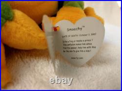 TY BEANIE BABIES SMOOCHY 1997 RARE WithERRORS FLAWLESS RETIRED