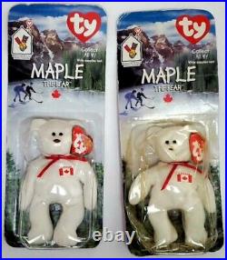 TY BEANIE BABIES set 4 + 1 extra MAPLE! All with RARE ERROR DATE(1993)