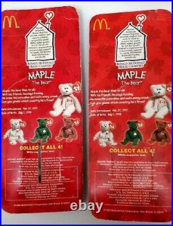 TY BEANIE BABIES set 4 + 1 extra MAPLE! All with RARE ERROR DATE(1993)