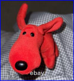 TY BEANIE BABY 1996 ROVER PVC Pellets MANY TAG ERRORS Rare! NEW CONDITION