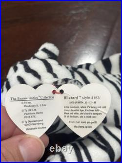 TY BEANIE BABY Blizzard VERY RARE 1996 RETIRED WITH MULTIPLE SWING TAG ERRORS