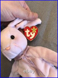 TY BEANIE BABY Floppity 1996 RARE With Major Facial and Spelling Errors