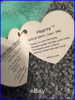 TY BEANIE BABY HIPPITY With No WHISKERS 1996 Very Rare, With Many Errors