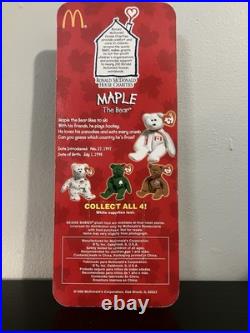 TY BEANIE BABY MAPLE THE BEAR VERY RARE ERRORS 1993 McDONALDS RETIRED