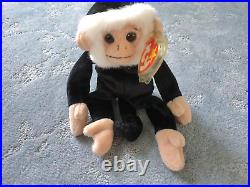 TY BEANIE BABY RARE RETIRED MOOCH MONKEY withTAG ERRORS & HOLOGRAM TUSH TAG