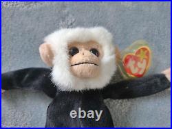 TY BEANIE BABY RARE RETIRED MOOCH MONKEY withTAG ERRORS & HOLOGRAM TUSH TAG