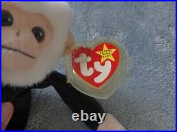 TY BEANIE BABY RARE RETIRED MOOCH MONKEY withTAG ERRORS & HOLOGRAM TUSH TAG