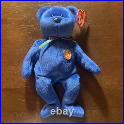 TY BEANIE BABY ULTRA RARE RETIRED CLUBBY BEAR 1998 MINT STAMPED Tag Errors