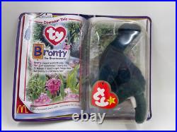 TY BRONTY The Brontosaurus 1994 Mc Donalds Beanie Baby RARE RETIRED DINOSAUR TRI
