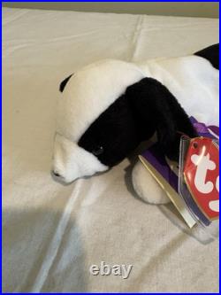 TY Baby Beanie VTG 1993 SPOT WITH ONE SPOT Dog MINT RARE With PURPLE ROSE CARD TY Baby Beanie VTG 1993 SPOT WITH ONE SPOT Dog MINT RARE With PURPLE ROSE CARD