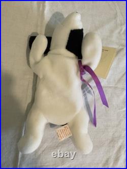 TY Baby Beanie VTG 1993 SPOT WITH ONE SPOT Dog MINT RARE With PURPLE ROSE CARD TY Baby Beanie VTG 1993 SPOT WITH ONE SPOT Dog MINT RARE With PURPLE ROSE CARD