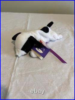 TY Baby Beanie VTG 1993 SPOT WITH ONE SPOT Dog MINT RARE With PURPLE ROSE CARD TY Baby Beanie VTG 1993 SPOT WITH ONE SPOT Dog MINT RARE With PURPLE ROSE CARD