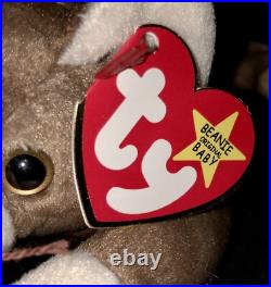 TY Beanie Babie POUNCE DARK NOSE ULTRA RARE! Retired Tag Errors Vintage Collect