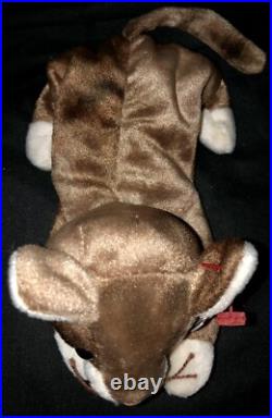 TY Beanie Babie POUNCE DARK NOSE ULTRA RARE! Retired Tag Errors Vintage Collect