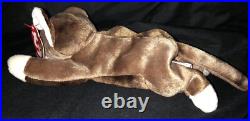 TY Beanie Babie POUNCE DARK NOSE ULTRA RARE! Retired Tag Errors Vintage Collect