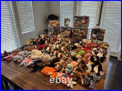 TY Beanie Babies 1993-2000 Lot Of 122 Rare/Mint Dogs Cats Birds Reptiles
