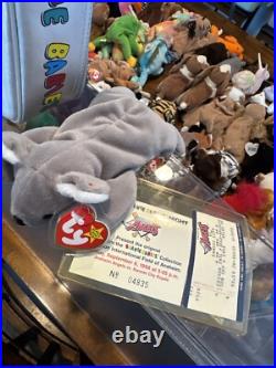 TY Beanie Babies 1993-2000 Lot Of 122 Rare/Mint Dogs Cats Birds Reptiles