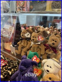TY Beanie Babies 1993-2000 Lot Of 122 Rare/Mint Dogs Cats Birds Reptiles