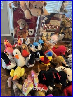 TY Beanie Babies 1993-2000 Lot Of 122 Rare/Mint Dogs Cats Birds Reptiles
