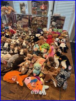 TY Beanie Babies 1993-2000 Lot Of 122 Rare/Mint Dogs Cats Birds Reptiles