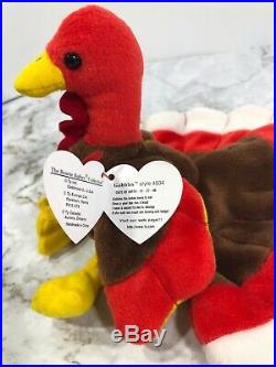 TY Beanie Babies 1996 Gobbles With Swing & Tush Tags Errors, Rare & Collectible