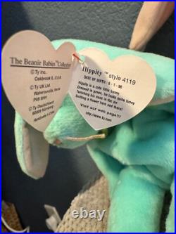 TY Beanie Babies 1996 RETIRED Hippity, Hoppity, Floppity With Rare Errors TY Beanie Babies 1996 RETIRED Hippity, Hoppity, Floppity With Rare Errors
