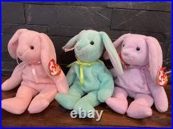 TY Beanie Babies 1996 RETIRED Hippity, Hoppity, Floppity With Rare Errors PVC