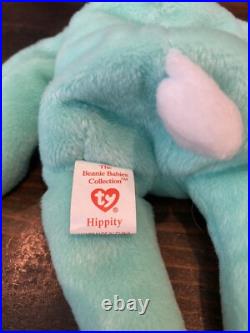 TY Beanie Babies 1996 RETIRED Hippity, Hoppity, Floppity With Rare Errors PVC