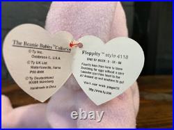 TY Beanie Babies 1996 RETIRED Hippity, Hoppity, Floppity With Rare Errors PVC