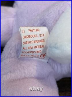 TY Beanie Babies 1996 RETIRED Hippity, Hoppity, Floppity With Rare Errors PVC