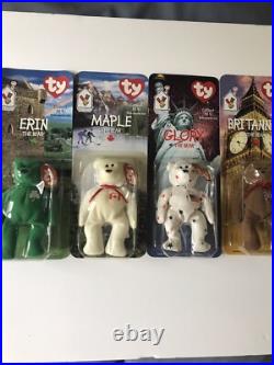 TY Beanie Babies 4 Set Rare Tag Error 1999 McDonald's Erin Britannia Glory Maple