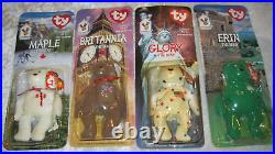 TY Beanie Babies 4 Set Rare Tag Error 1999 McDonald's Erin Britannia Glory Maple