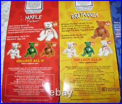 TY Beanie Babies 4 Set Rare Tag Error 1999 McDonald's Erin Britannia Glory Maple
