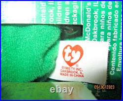 TY Beanie Babies 4 Set Rare Tag Error 1999 McDonald's Erin Britannia Glory Maple
