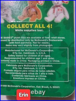 TY Beanie Babies 5 ERRORS each RARE McDonald's International Bears Set Of (4)+1
