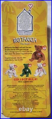 TY Beanie Babies 5 ERRORS each RARE McDonald's International Bears Set Of (4)+1