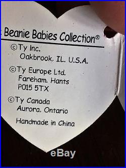 TY Beanie Babies Baby Curly Bear Very Rare With Many Errors