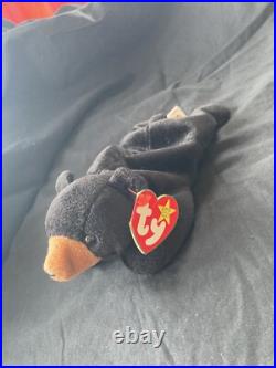 TY Beanie Babies Blackie the Bear RARE! With Errors