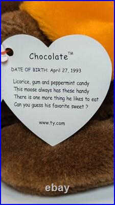 ++ TY Beanie Babies Chocolate Moose 1993 RARE, ERRORS Retired Baby Vintage