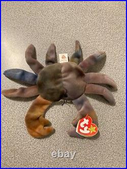 TY Beanie Babies Claude the Crab 1996 Rare Version with Errors #4083