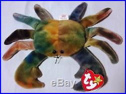 TY Beanie Babies Claude the Crab Rare Version with Errors