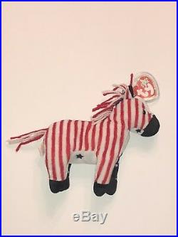 TY Beanie Babies Collection LEFTY 2000 Donkey Rare with Tag Errors