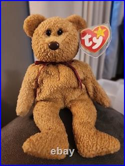 TY Beanie Babies Curly The Bear. VERY RARE with Many Errors. Mint Condition