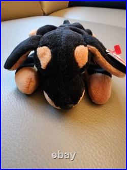 TY Beanie Babies Doby the dog Style 4110 Oct 9, 1996 rare and retired