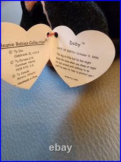 TY Beanie Babies Doby the dog Style 4110 Oct 9, 1996 rare and retired