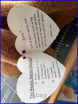 TY Beanie Babies Ears One of the Original 9 Beanie Babies Rare with errors