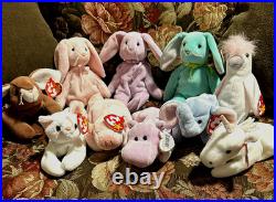 TY Beanie Babies Easter Pastel Animal Collection Rare Spring Colors, Tagged G